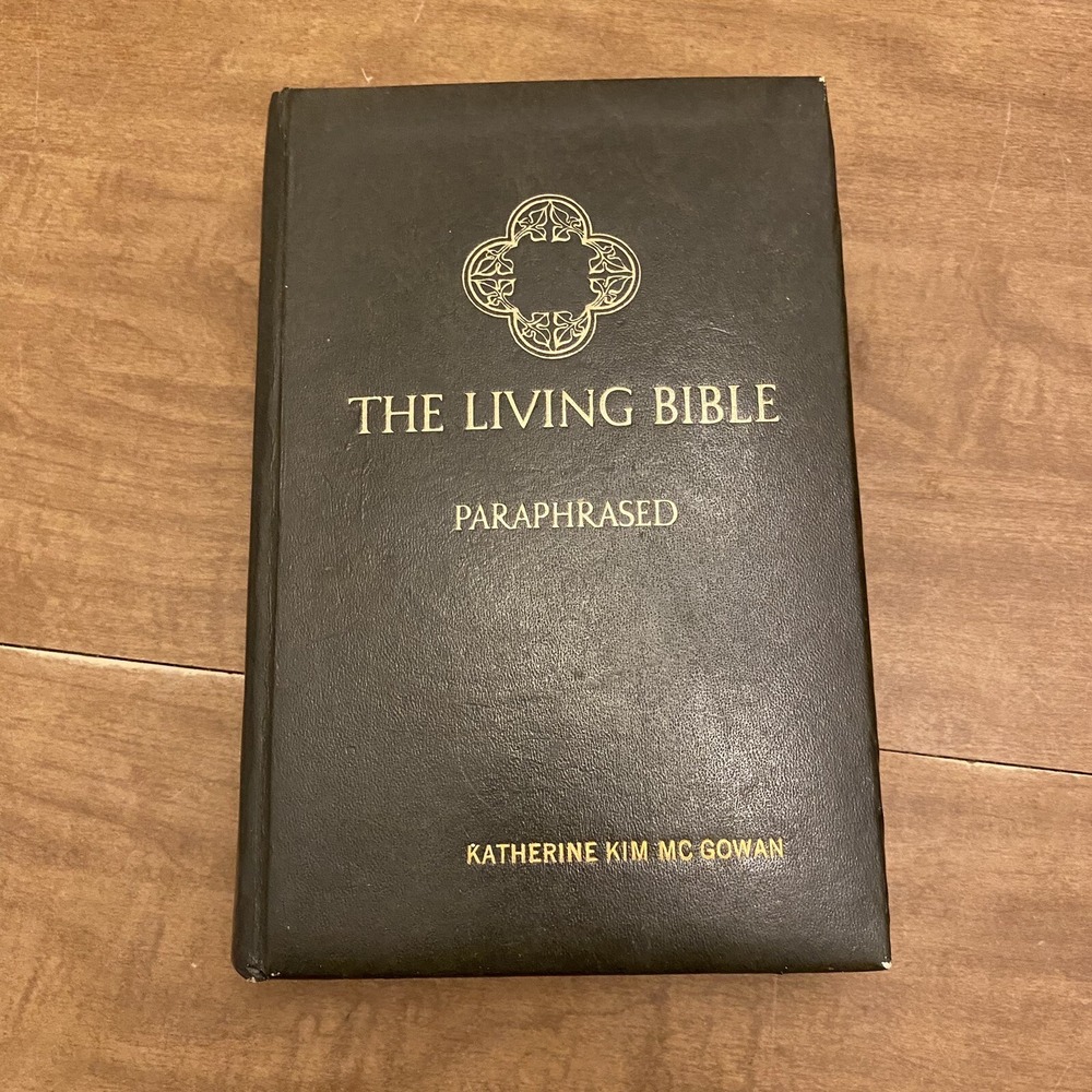 The Living Bible Paraphrased Tyndale Leather Bound 1973 Twenty-fifth Printing